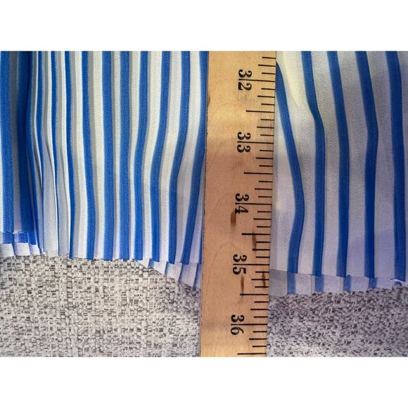 Max Studio Blue White Accordion Pleated Dress XS - Picture 6 of 10
